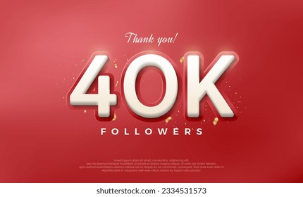 Simple and elegant design for a thank you 40k followers.