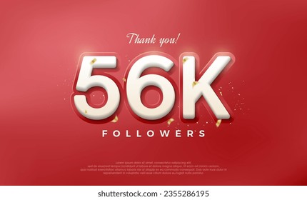 Simple and elegant design for a thank you 56k followers.