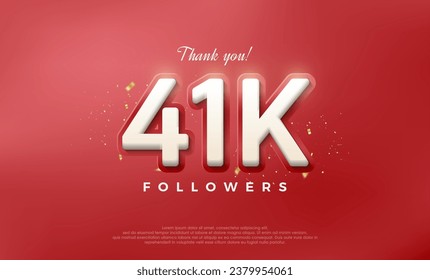 Diseño sencillo y elegante para agradecer a 41 mil seguidores.