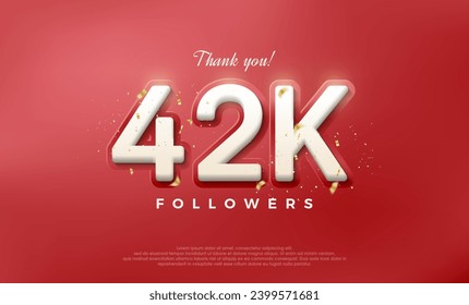 Diseño sencillo y elegante para agradecer a 42 mil seguidores.