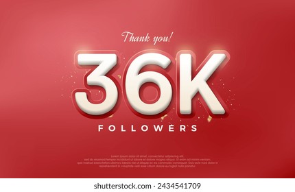 Simple and elegant design for a thank you 36k followers.