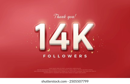 Simple and elegant design for a thank you 14k followers.