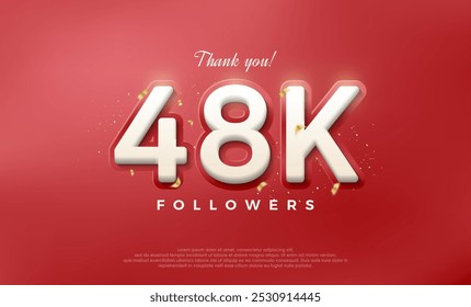 Simple and elegant design for a thank you 48k followers.