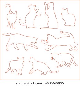 A simple and elegant design using clean lines and basic shapes to depict a cat. Often in silhouette form, this style focuses on smooth curves and a few key details