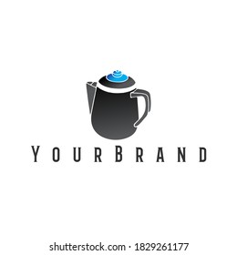 Simple elegant design vector water kettle is perfect for your business.
