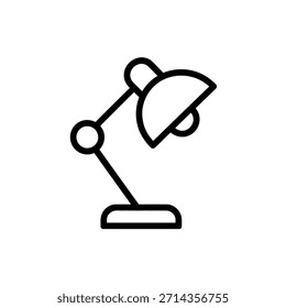 Diseño simple y elegante del icono de la lámpara de escritorio para los diversos propósitos Vector plano del estilo