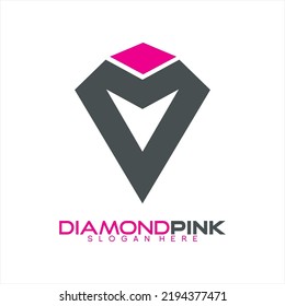 Einfache elegante Logo-Vektorgrafik für Diamanten.