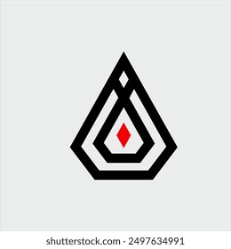 Simple elegant diamond logo design with ace diamond poker symbol.