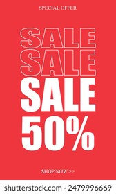 Simple and elegant discount sale vector image