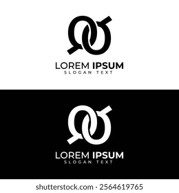 Simple elegant double q company logo design