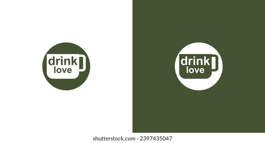 Simple and elegant drink cup design, drink logo | premium vector