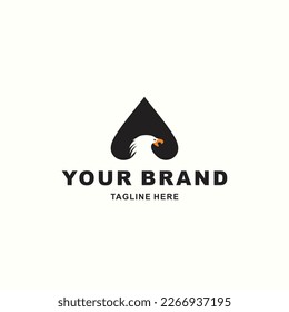 a simple and elegant eagle bird logo suitable for your company