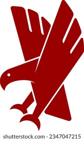 Simple Elegant Eagle Phoenix Logo Design