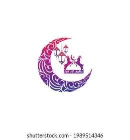 A simple and elegant eid al adha logo suitable for Muslim celebrations