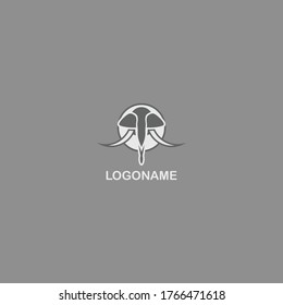 logotipo de elefante simple y elegante