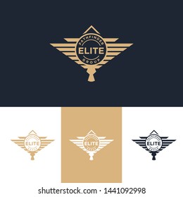 simple and elegant Elite Bird and wing logo Vector Design