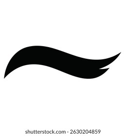 Simple elegant eye makeup eyeliner stroke or lash for beauty product advertisement in black