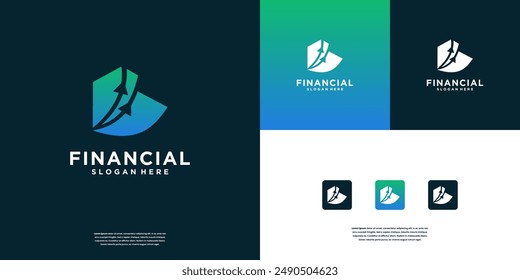 simple and elegant financial growth logo design inspiration