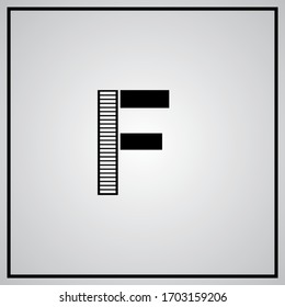 diseño del logo F simple, elegante y plano