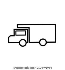 Simple and elegant flat truck logo icon