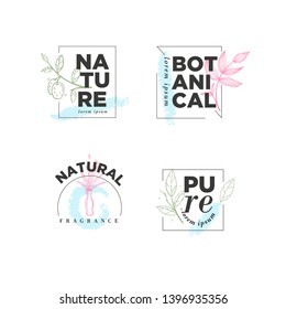 Simple & Elegant Floral Botanic Frame Logo Template