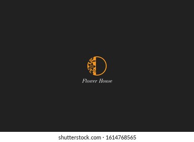 Simple elegant floral initial letter type O logo sign symbol icon. vector illustration
