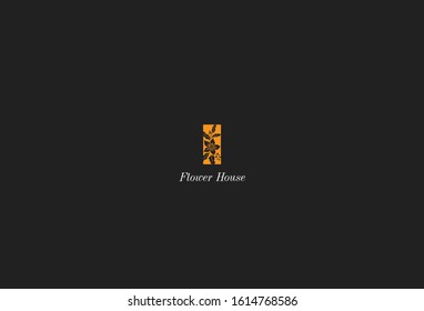 Simple elegant floral initial letter type I logo sign symbol icon. vector illustration