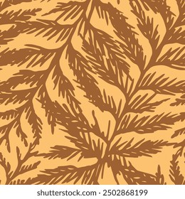 Simple elegant floral leaves pattern