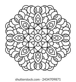 simple and elegant floral mandala design
