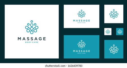 Simple and elegant floral monogram design template, elegant line art logo design, vector illustration