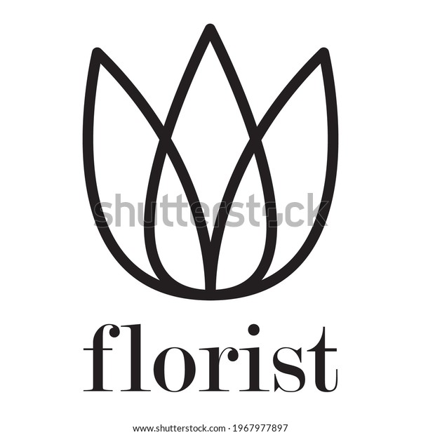 Simple Elegant Florist Logo Florist Brands Stock Vector (Royalty Free