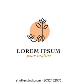 Einfaches Design für Elegante Blumen und J-Buchstaben