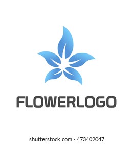 Simple elegant flower logo