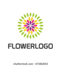 Simple elegant flower logo