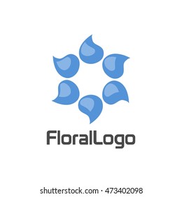 Simple elegant flower logo
