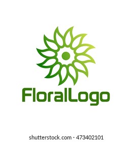 Simple elegant flower logo