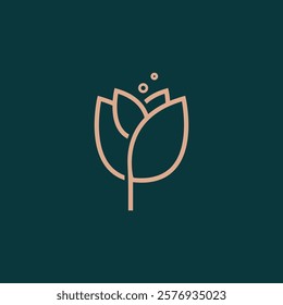 Simple And Elegant Flower Logo Template