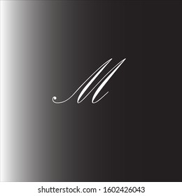 Simple Elegant Font Letter M Black Stock Vector (Royalty Free ...