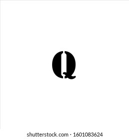 the simple elegant font of letter Q
