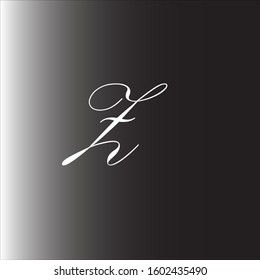 the simple elegant font of letter z with black background