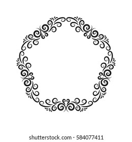 Simple and elegant frame design template, for labels and logos. Vector illustration