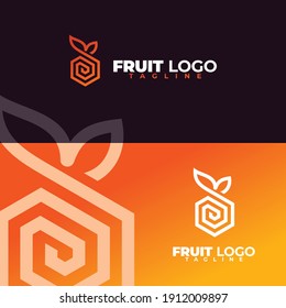 simple and elegant fruit vector logo