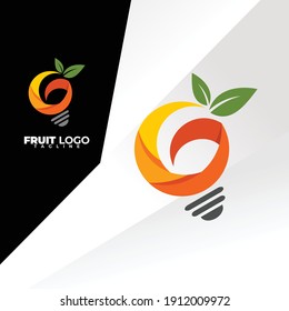 simple and elegant fruit vector logo