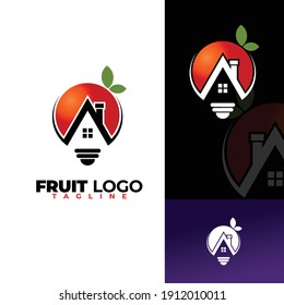 simple and elegant fruit vector logo