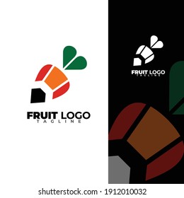 simple and elegant fruit vector logo
