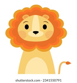 simple, elegant and fun lion illustration images. Cartoon lion 
