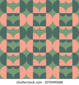 Simple and elegant geometric shapes will decorate any surface or thing and make it attractive. Rounded seamless pattern for prints, textile, web, advertising and any design projects.