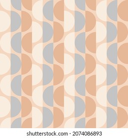 Simple and elegant geometric shapes will decorate any surface or thing and make it attractive. Rounded seamless pattern for prints, textile, web, advertising and any design projects.