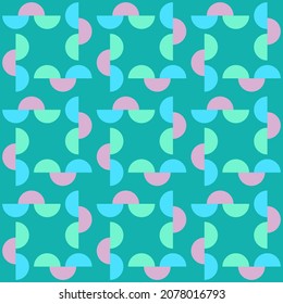 Simple and elegant geometric shapes will decorate any surface or thing and make it attractive. Rounded seamless pattern for prints, textile, web, advertising and any design projects.