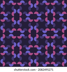 Simple and elegant geometric shapes will decorate any surface or thing and make it attractive. Rounded seamless pattern for prints, textile, web, advertising and any design projects.